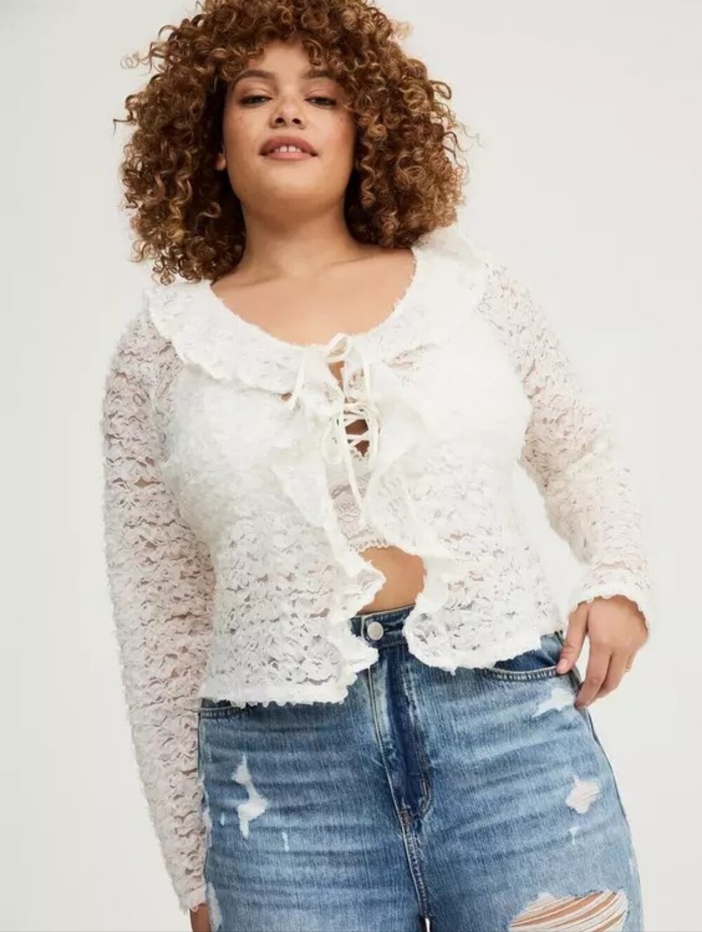 NWT 3X Cotton Blend Crochet Knit Cardigan From Torrid